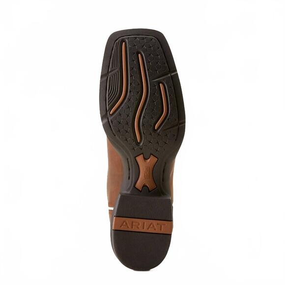 NEW ARIAT women\'s round up ryder western boot - medium in brown pink